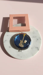 Guitar Music Design Compact Mirror With Gift Box