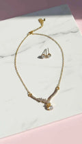 Crystal Drop Pendant Necklace & Earring Set