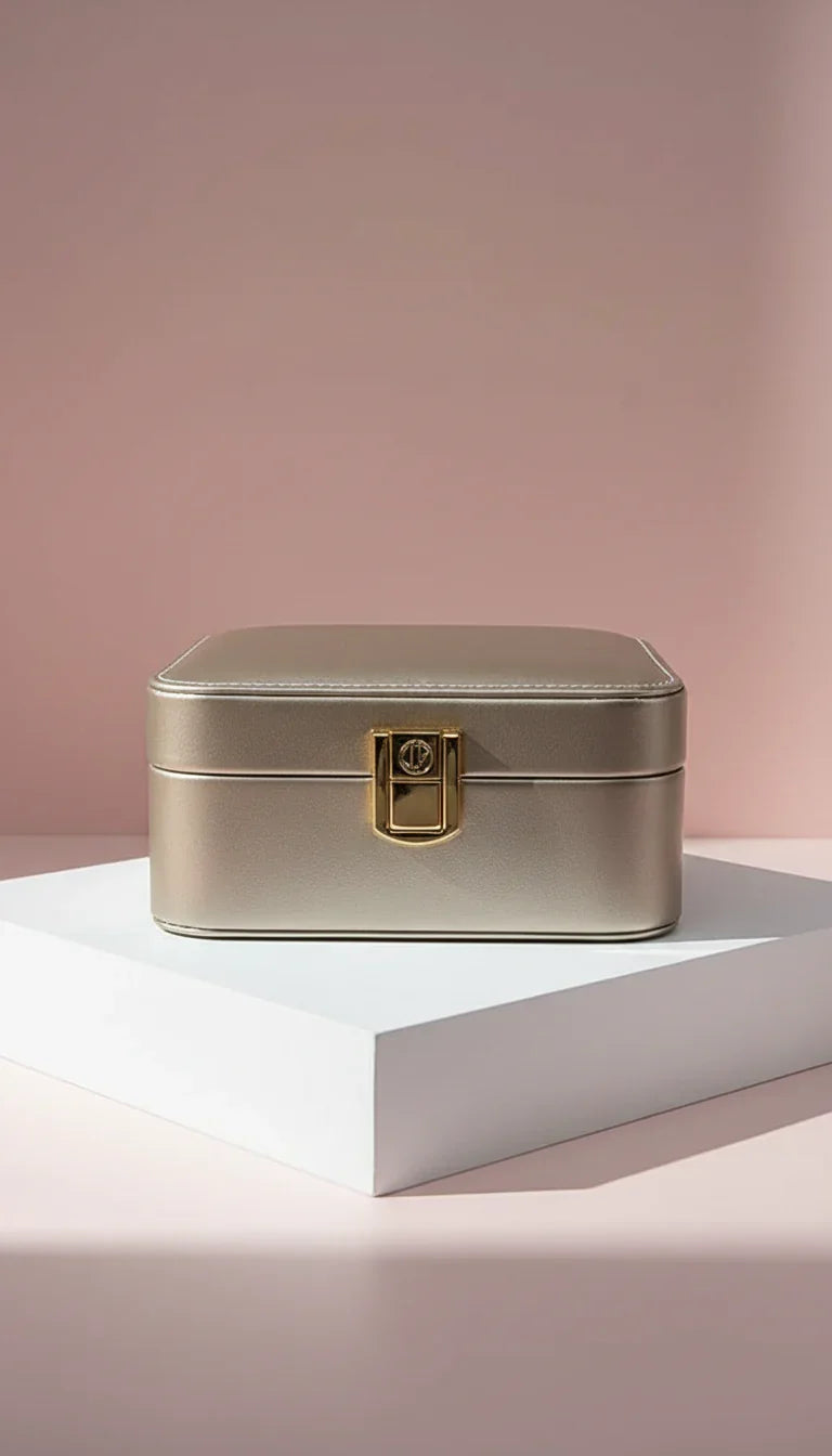 Travel Jewellery Box – Compact Trinket Organizer With Mirror