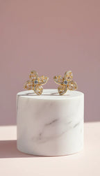Flower Crystal Stud Earrings