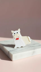 Acrylic Yorkshire Terrier Brooch Pin