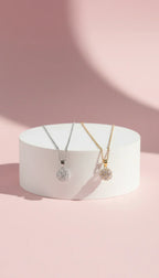 Sphere Shaped Crystal Pendant Necklace