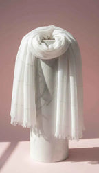 Lightweight Eco-Friendly Striped Glitter Scarf, Soft Breathable Shawl Sustainable Plant Pulp Scarf Pack of 12