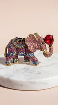 Crystal Multicolor Elephant Statement Brooch Pin