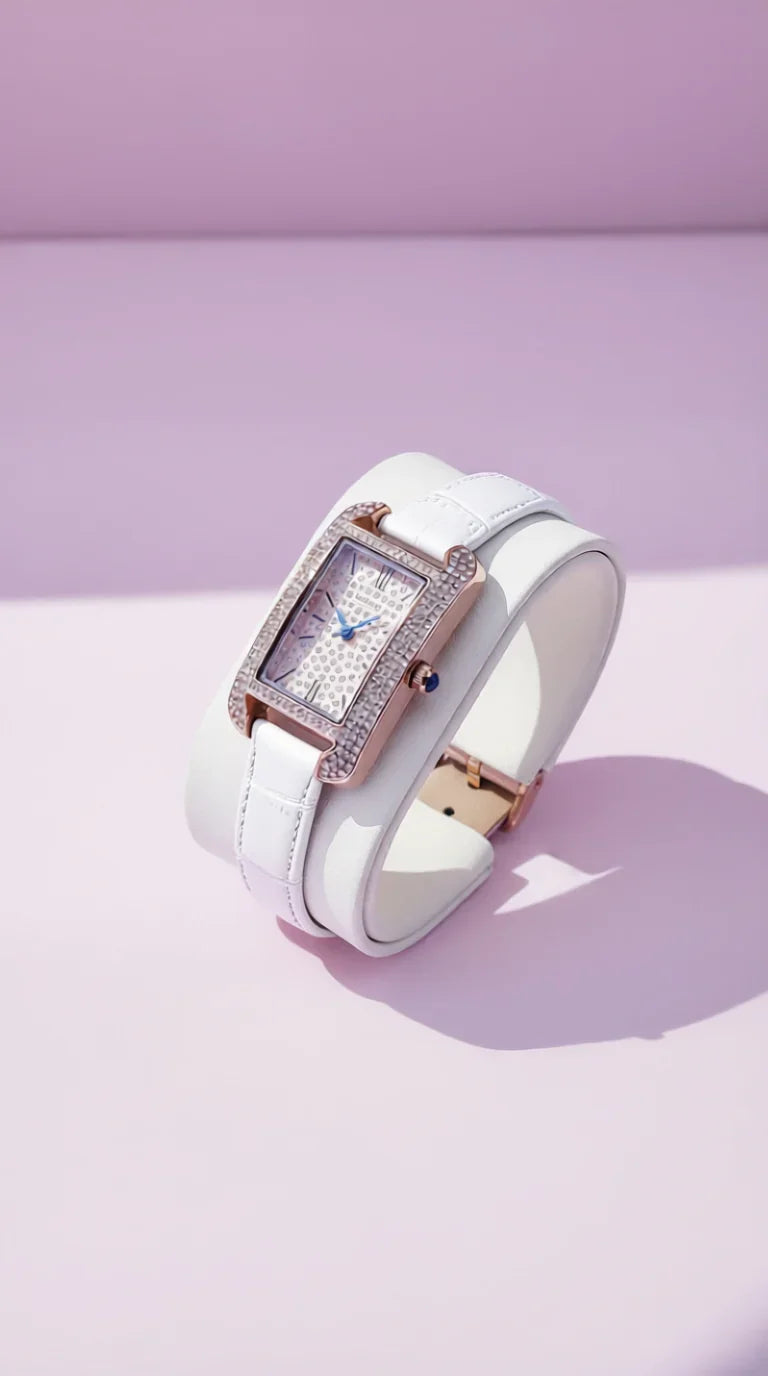 Crystal Bezel Oblong Face Watch