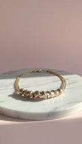 Abstract Twisted Multi Chain Necklace
