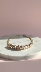 Abstract Twisted Multi Chain Necklace