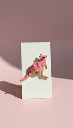 Kangaroo Animal Enamel Brooch Pin
