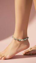 Shell Beaded Pull Tie Anklet