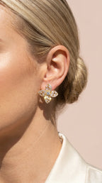 Flower Crystal Stud Earrings