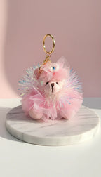 Teddy Bear With Tutu Bag Charm Key Ring