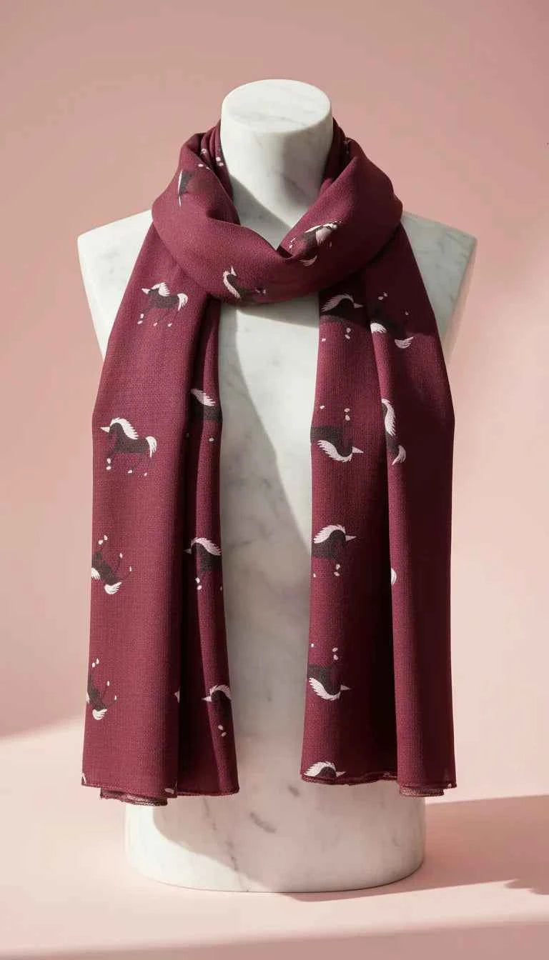 Unicorn Embroidered Scarf Pack of 12