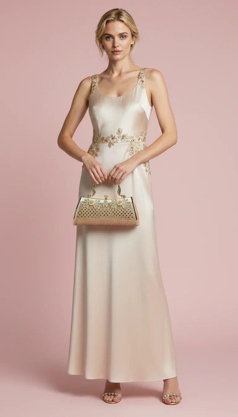 Mirrored Decor Oblong Crystal Clutch bag