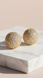 Cluster Ball Crystal Stud Earrings