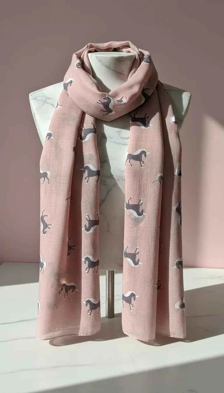 Unicorn Embroidered Scarf Pack of 12