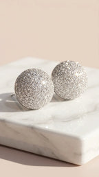 Cluster Ball Crystal Stud Earrings