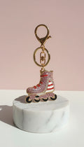 Roller Blade Crystal Key Ring & Bag Charm