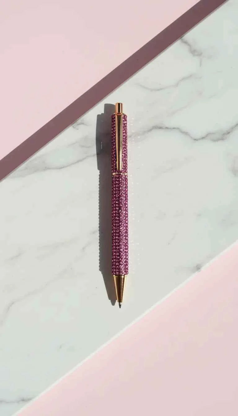 Luxury Crystal Rhinestone Ballpoint Writing Pen With Gift Case
