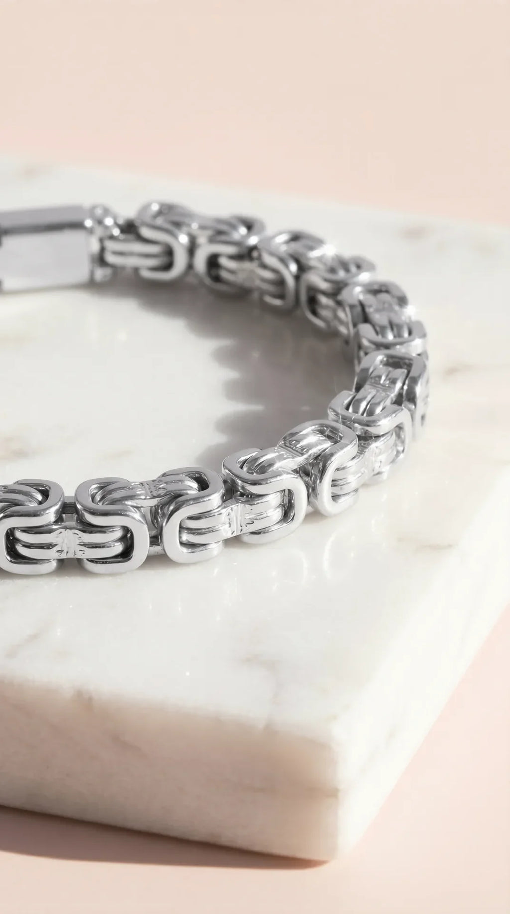 Gold Plated Byzantine Chain Bracelet Stainless Steel