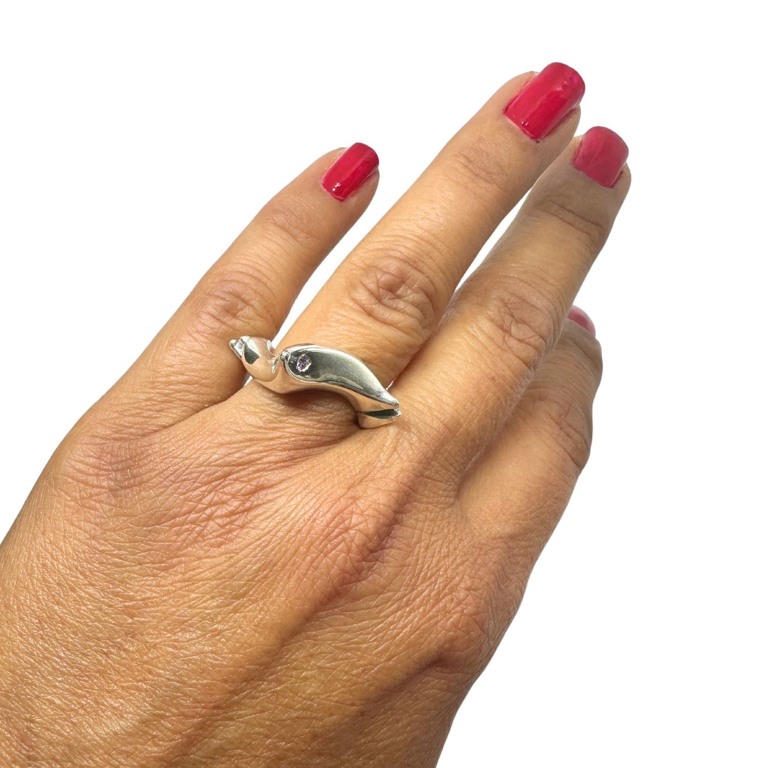 Star Ring – Sterling Silver 925 with Cubic Zirconia, Ruby, Garnet, Sapphire or Amethyst