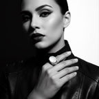 Cocktail Ring – One of a Kind – Handmade Bronze – Mother of Pearl Ceramic Enamel