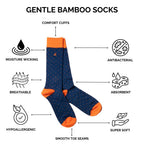Sky Blue Bamboo Socks (Comfort Cuff)