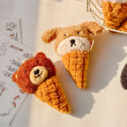 Daily White | Brown Bear Ice Cream Cone Plush Charm