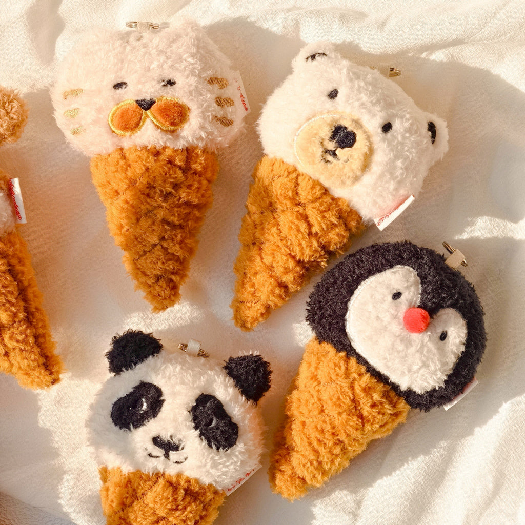 Daily White | Penguin Ice Cream Cone Plush Charm