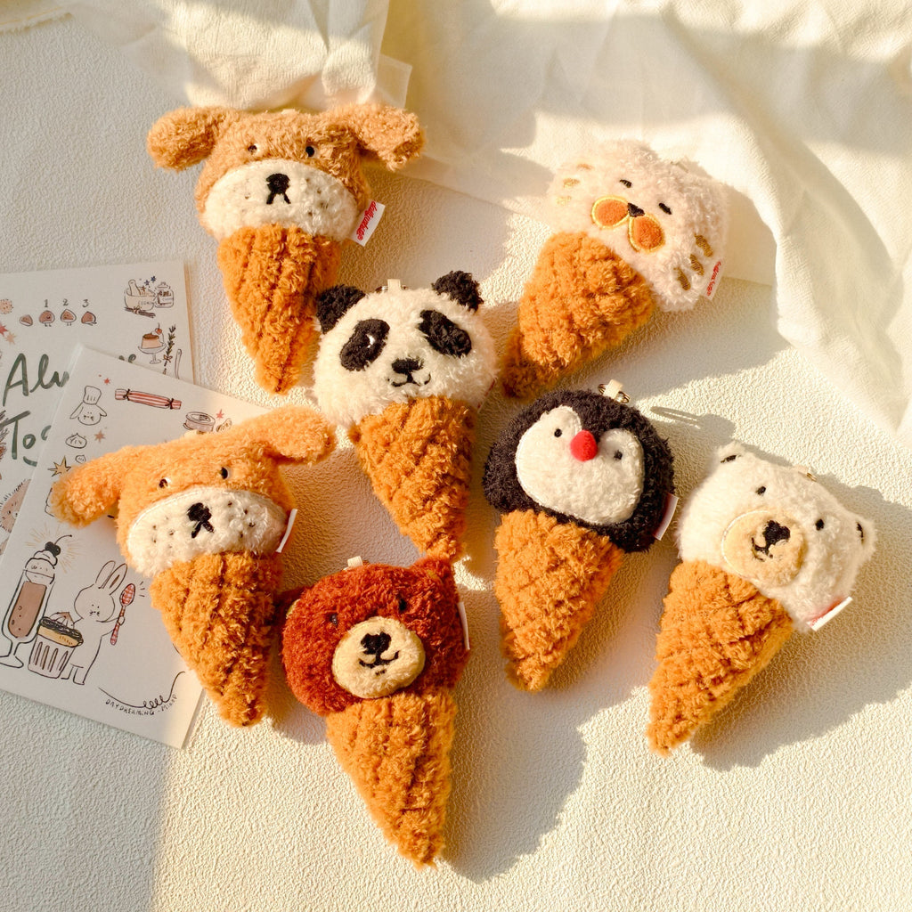 Daily White | Panda Ice Cream Cone Plush Charm