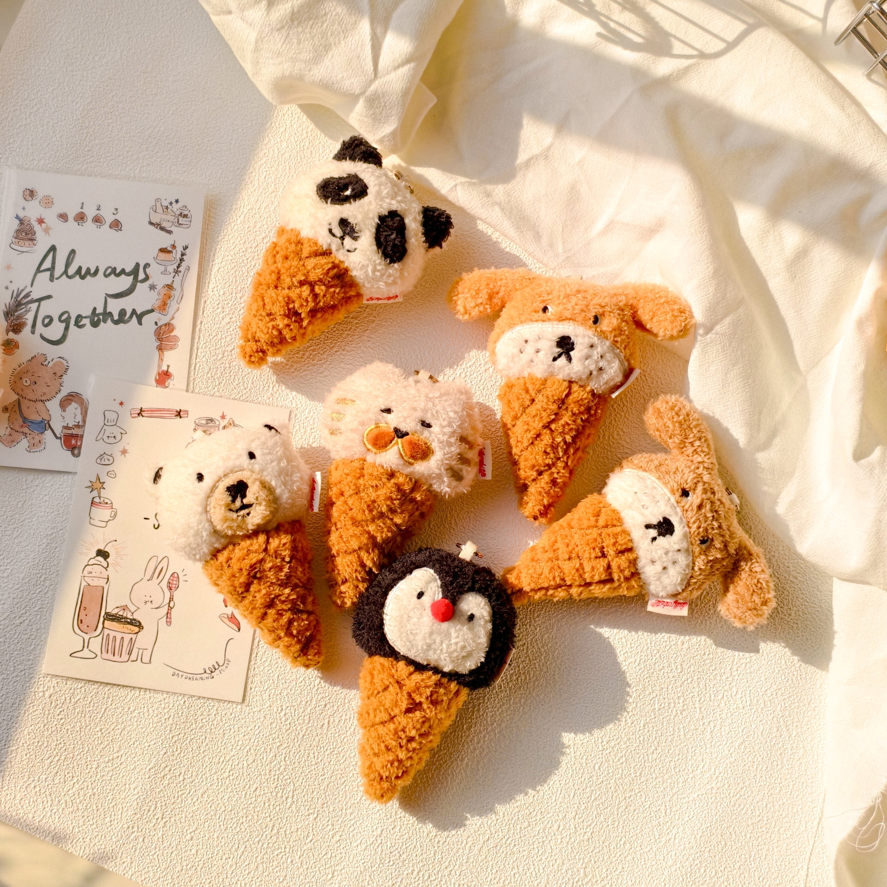 Daily White | Penguin Ice Cream Cone Plush Charm
