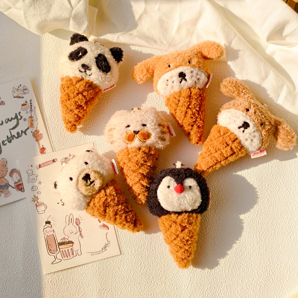 Daily White | Puppy Ice Cream Cone Plush Charm
