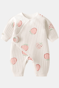 The Strawberry Boucle Wrap Baby Grow Romper