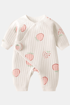The Strawberry Boucle Wrap Baby Grow Romper