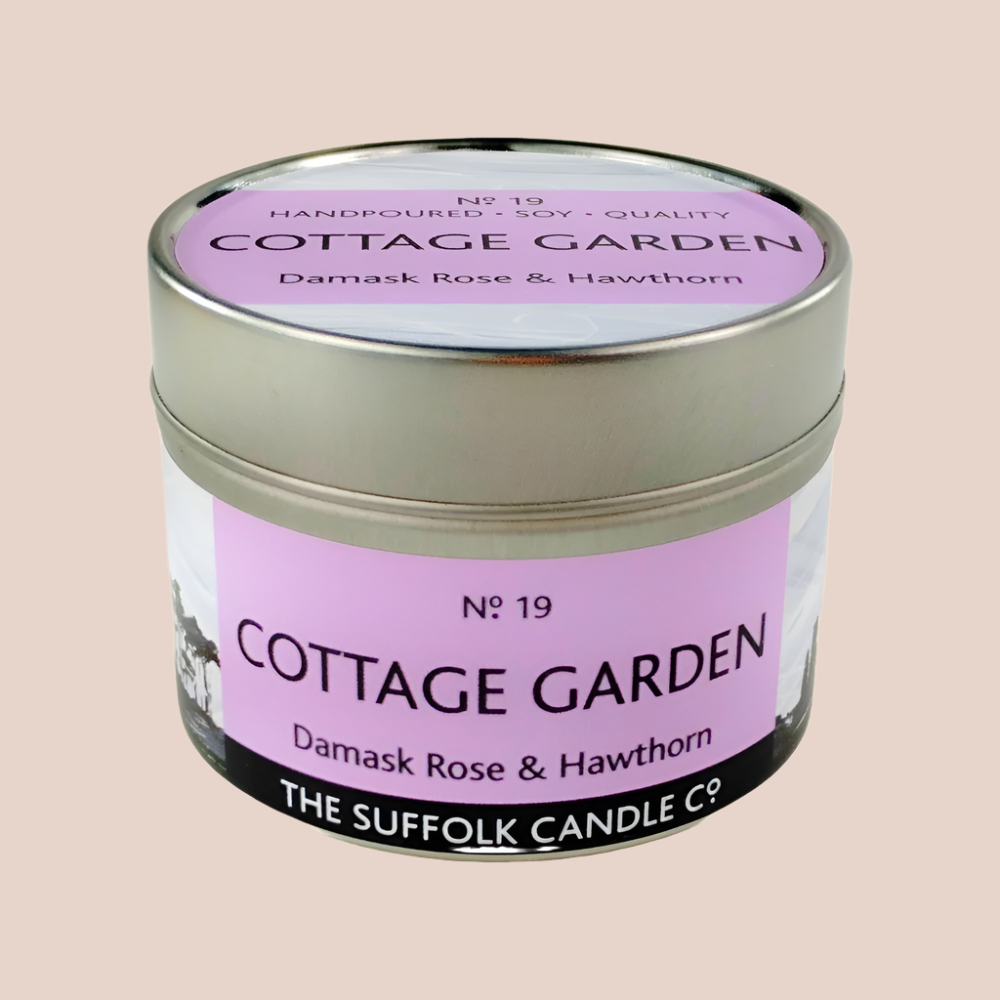 COTTAGE GARDEN - Damask Rose, Hawthorn and Violet - handmade soy candle - 100g