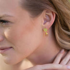 Classic Athena Kate Drop Earrings Peach Moonstone