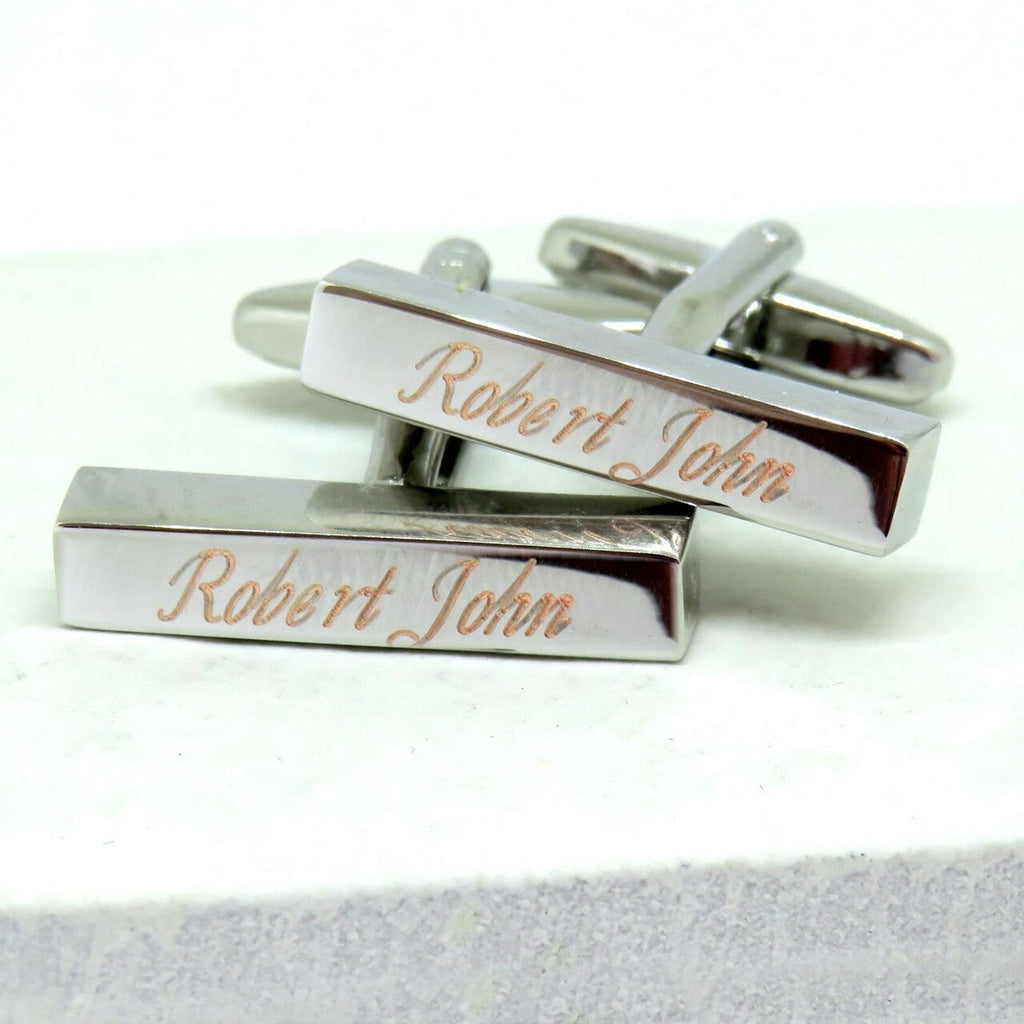 Personalised Deco Bar Cufflinks - Wedding