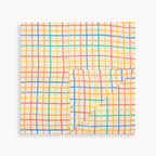 Ditto - Rainbow Check Large Muslin Swaddle Blanket