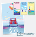 Dream Big Motivational Poster – Vintage Style Inspirational Art by BeckyBettesworth (dream-big)