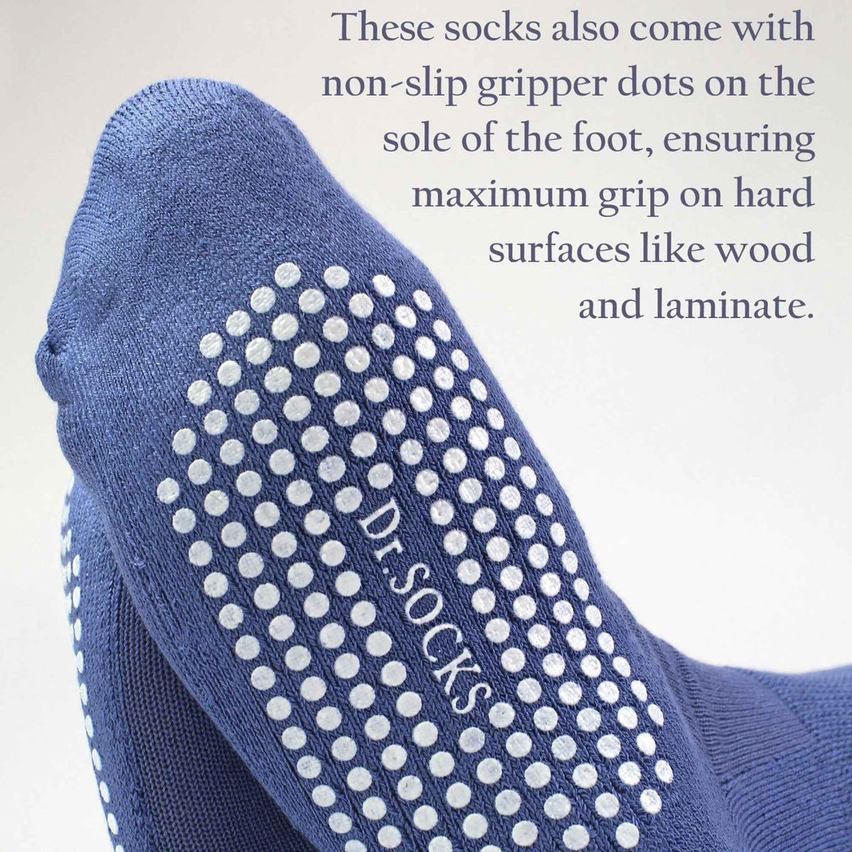 4 Pack Bamboo Diabetic Socks With Grips for Men and Women