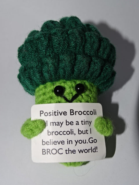 Positive Broccoli Crocheted Gift