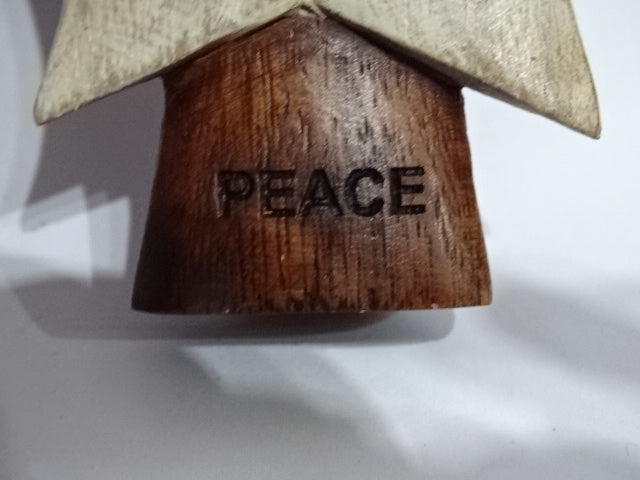 Hand Carved In Bali Wooden Hati Hati Angels 'Peace'