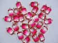 Imitation glass connector - clear/pink