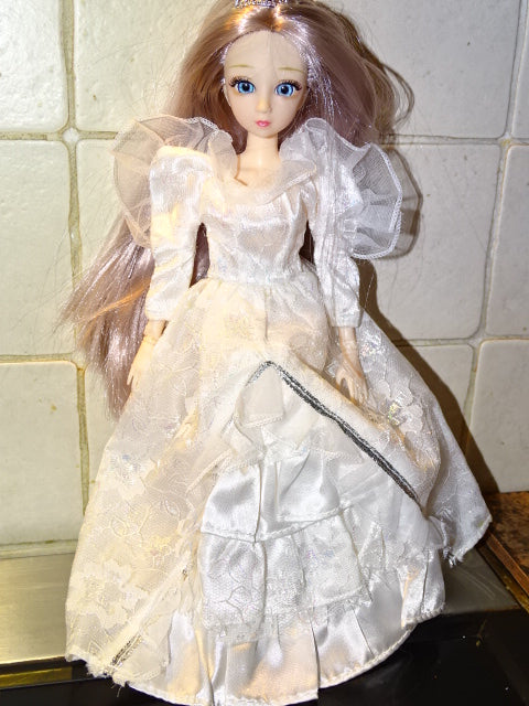 Victorian Style Wedding Dress for 30 cm Ball Joint Doll  (Will Fit Barbie)