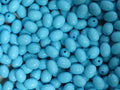'Opaque Sky Blue'  Acrylic Egg Shaped Beads  12x9mm, Hole: 2mm