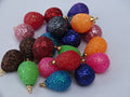 Acrylic 'Glitterati' Balloon Pendants with Gold Coloured Finding