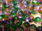 2 Tone Transparent Glass Beads 10mm.  'Cherry Blossom '