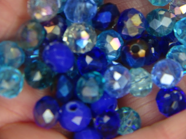 'Jewelled Waterfall Mix' 4mm Faceted Austrian Crystal Rondelles