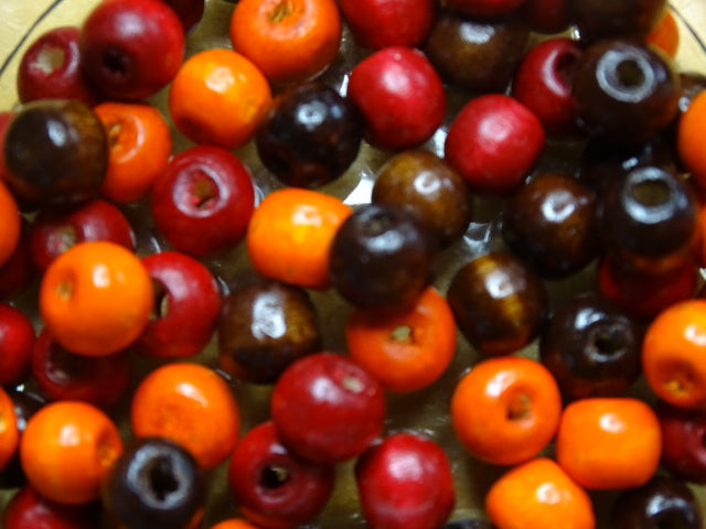 Vibrant Autumn Wooden Mix 7 - 8mm Beads