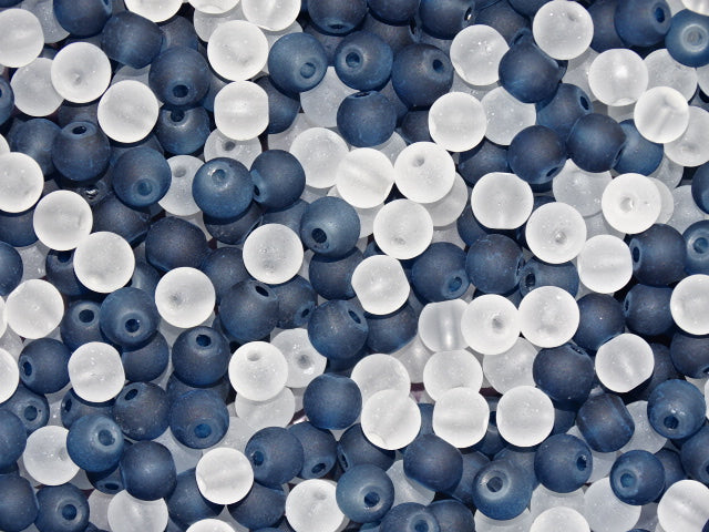 'Night Frost Mix'  6mm Glass Beads