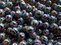 Rainbow flower print 10mm beads